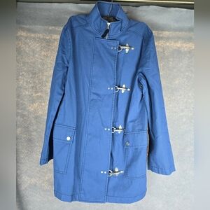 I.E. RELAXED Women Blue Jacket Coat 100% cotton Size M